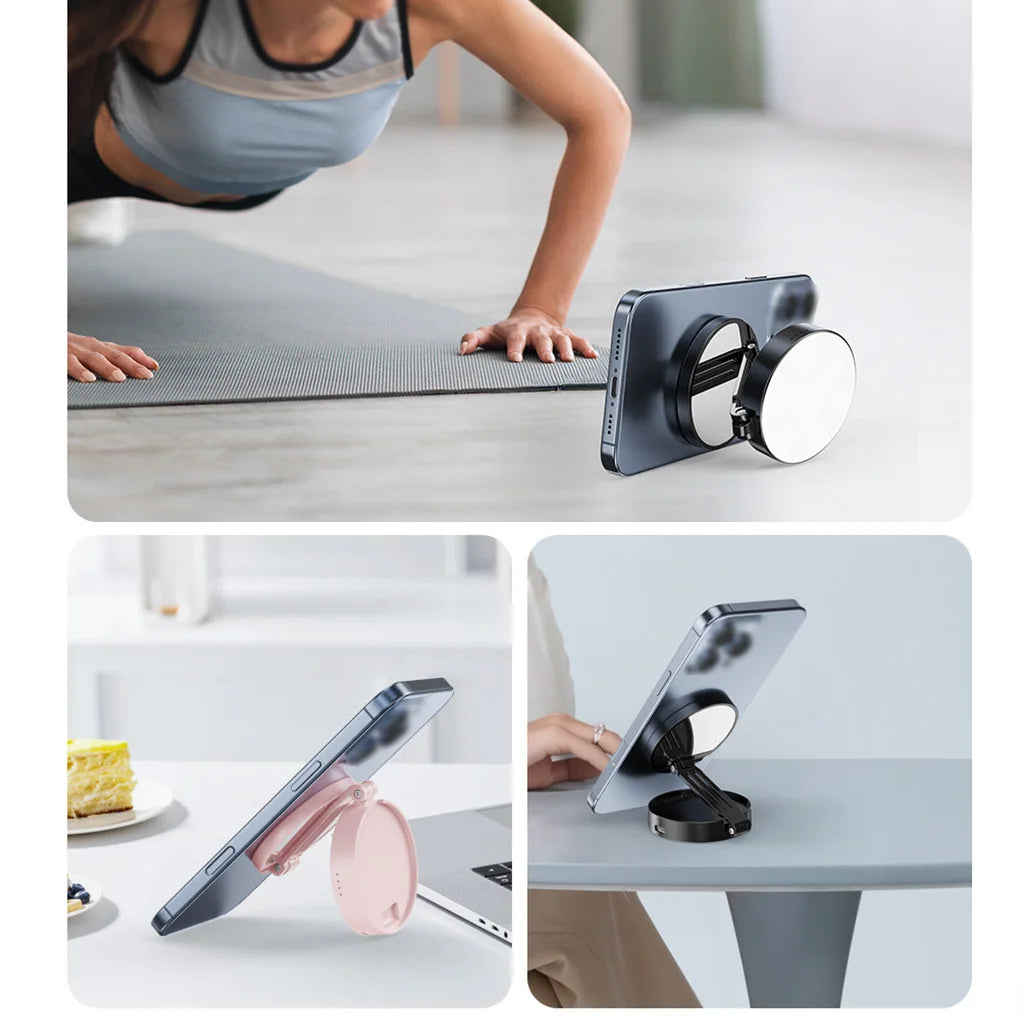 Portable Magnetic Selfie Light For iPhone,CRI95 700lx/0.3m Folding LED Phone Fill Ring Lighting For Live Vlog Video Recording