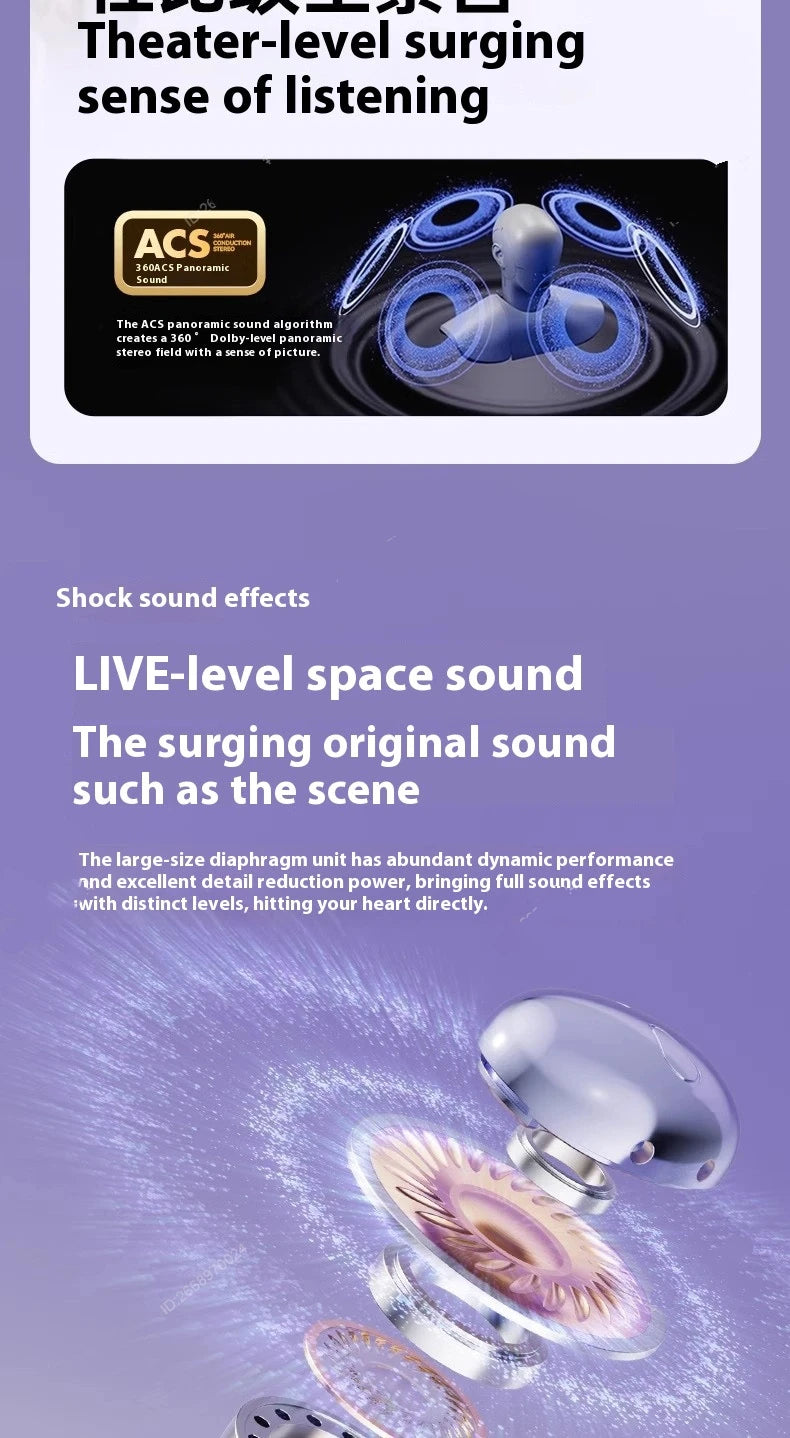 Xiaomi Wireless Bluetooth Q71 Clip-on Earphones High Sound Quality Earbuds Led Display Headphones Music Sports Headset