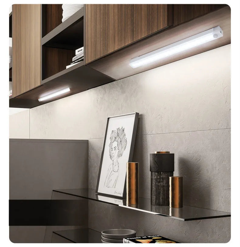 Luz LED de Gabinete con Sensor de Movimiento – Tema Fantasía, Recargable USB