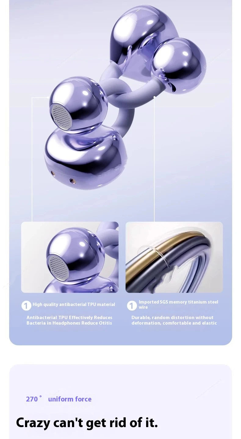 Xiaomi Wireless Bluetooth Q71 Clip-on Earphones High Sound Quality Earbuds Led Display Headphones Music Sports Headset